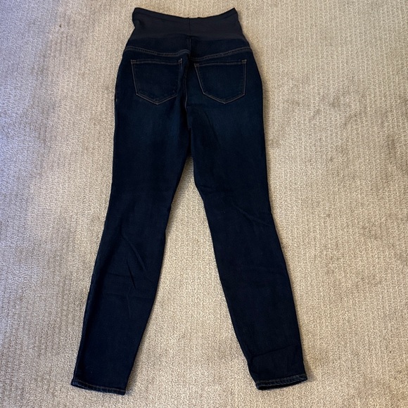 Women's Dark Blue Maternity Jeans - Picture 3 of 4